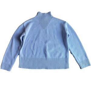 Haven Well Within Lilac Mock Neck Sweater Large Cotton Blend Heavyweight